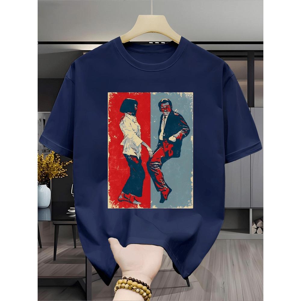 Trendy Retro Movie Creative Pattern Printed Men's T-shirt Summer Style Unisex Casual Fashion T-shirt