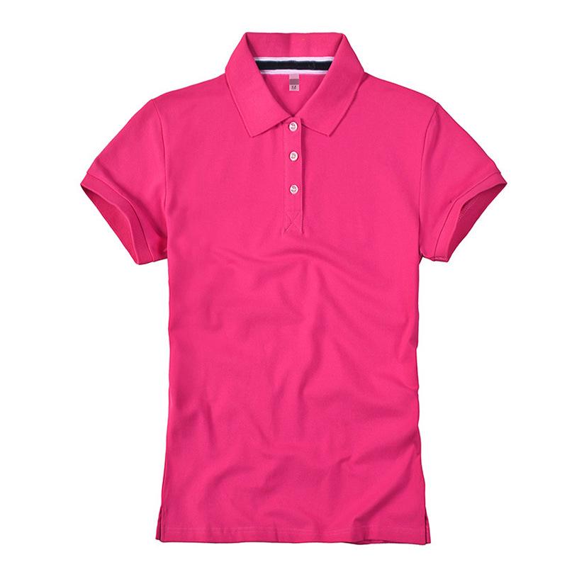Korean Style Women's Slim Fit Short Sleeve Polo Shirt