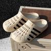 Matching Couple Hole-Pattern Sandals - Waterproof & Breathable Slip-On Slides for Summer, Lightweight Unisex Outdoor Beach Footwear with Flat Sole