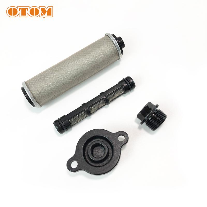 OTOM Motorcycle Oil Filter Coarse Filtration Cover Kit Engine Fine For ZONGSHEN ZS177MM NC250 NC450 KAYO K6 T6 Pit Dirt Bike