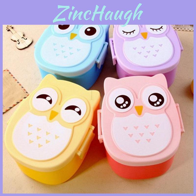 Classic Owl Shaped Bento Box With Spoon And Fork Ideal For Kids And Adults Alike