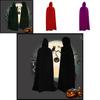 Vibrant Velvet Cloak With Hood In Multiple Colors For Halloween Festivities