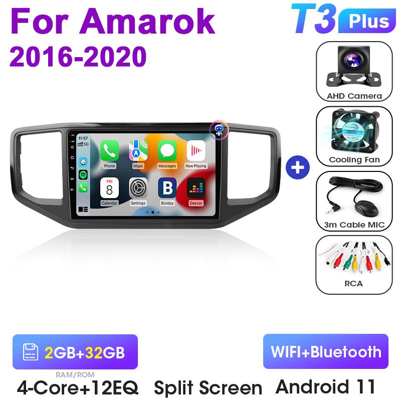 2 Din Android 12 Car Radio For VW Volkswagen Amarok 1 2016 - 2020 Multimedia Video Player GPS 4G Carplay Auto Stereo Head Unit