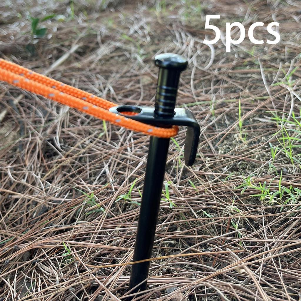 5 Pieces Camping Stakes Tent Garden Forged Sturdy Gardening Canopy AntiSlip Canopies Heavy
