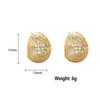 Shiny Zircon Earrings Women Gold Color Eight-Pointed Star Water Drop Stud Earrings Fashion Exquisite Party Daily Jewelry Gifts