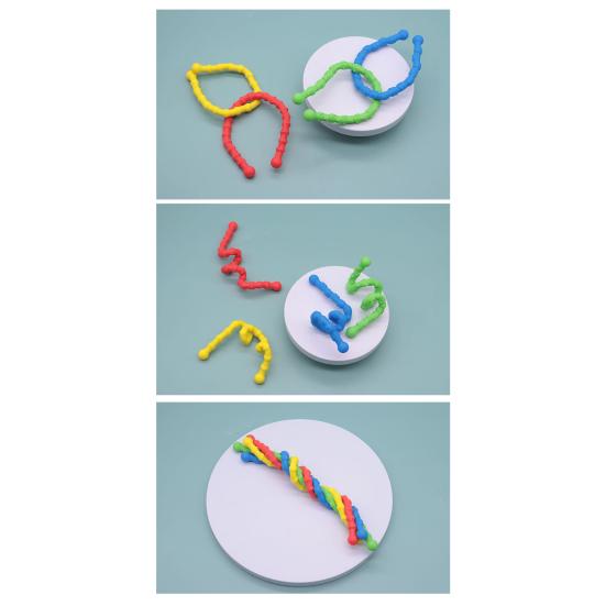 Stress Relief Sensory Stick Toy Silicone Flexible Twisting Stick Fidget Toy Portable Travel Decompression Textured Stick Toy