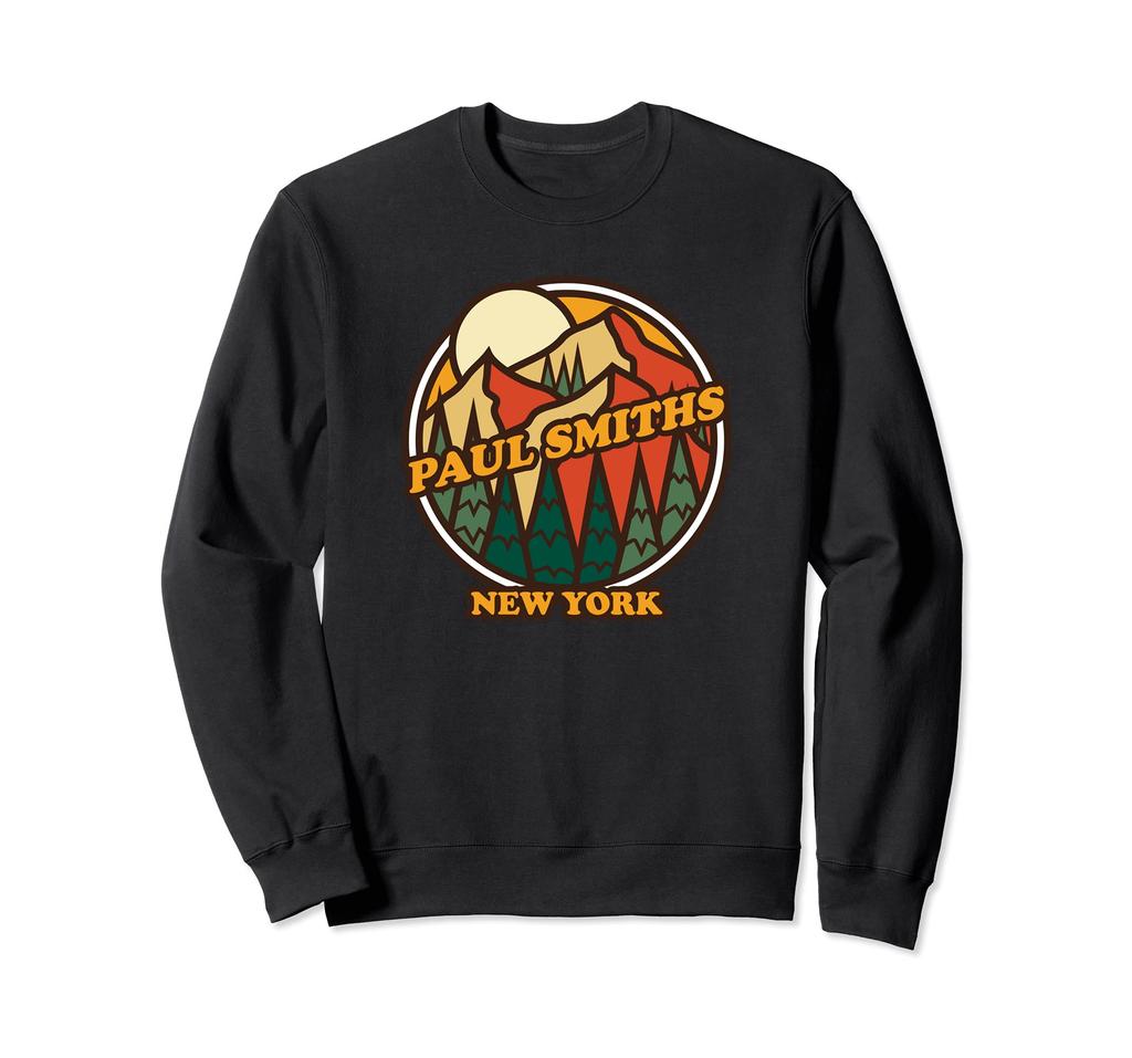 Vintage Paul Smith New York Mountain Hiking Souvenir Print Sweatshirt