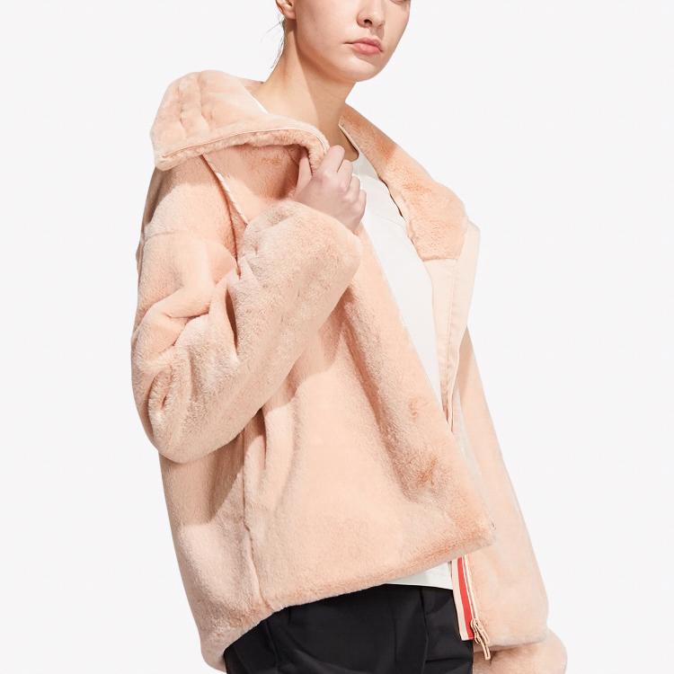 Adidas Sty W Fur Jacket Women Jacket Pink H07394
