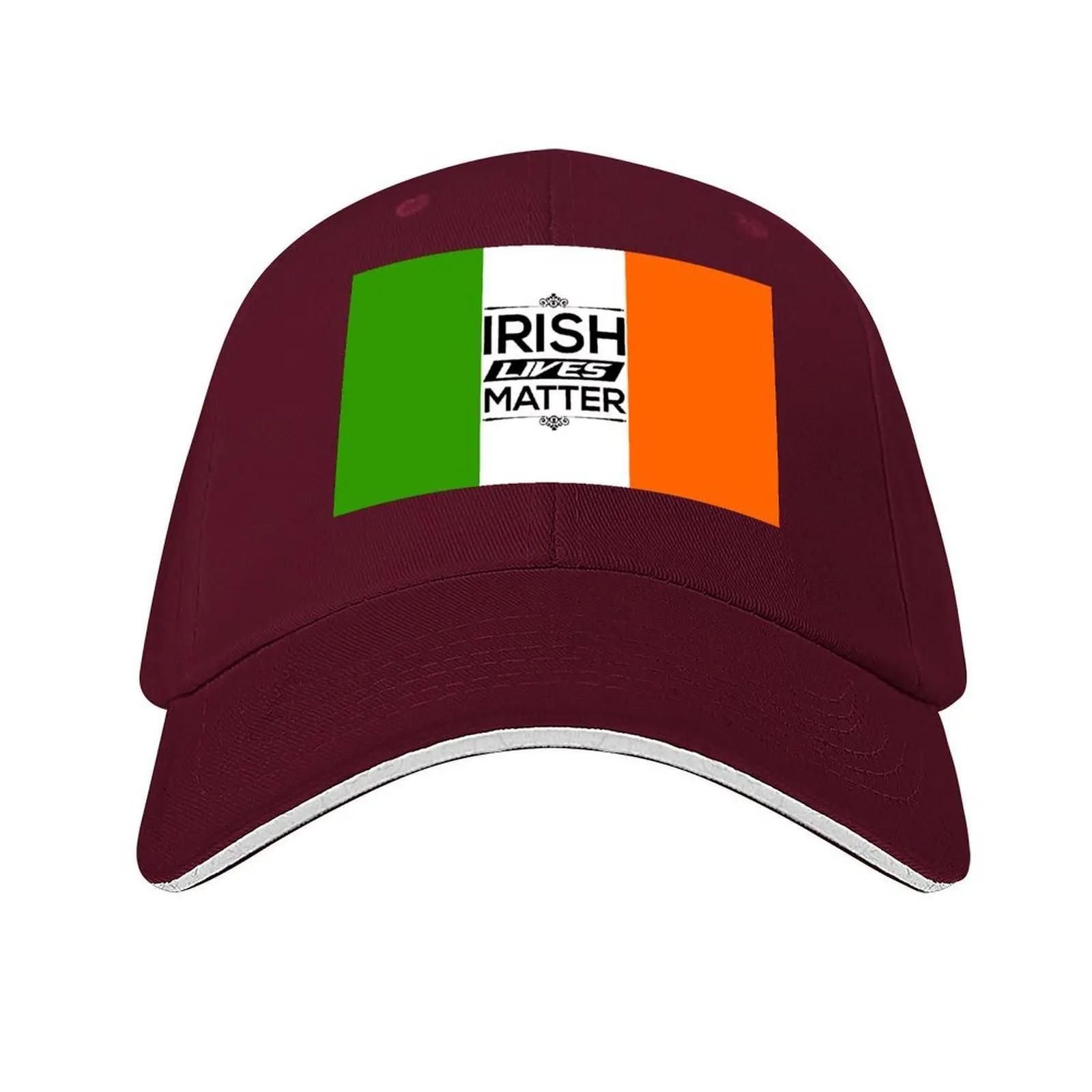 Irish Lives Matter Baseball Cap fishing hat Designer Hat hats on offer Sunscreen Mens Tennis Womens