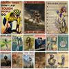 Rękodzieło Rowerowe Metalowy Znak Rowerowa Blaszana Tabliczka Rowerowy Plakat Dekoracyjny Dekoracja Ścienna Garaż Bar Pub Klub Hotel Kawiarnia Kuchnia Dom