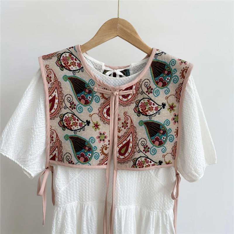 Vests Women Embroidery Lace Up Chic Vintage All Match Casual Korean Fashion Summer Classic Prevalent Waistcoat Harajuku Delicate