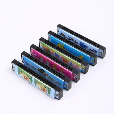 Tin Plate 16-Hole Children's Cartoon Harmonica - Early Education Musical Toy