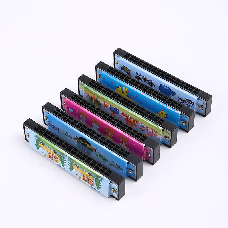 Tin Plate 16-Hole Children's Cartoon Harmonica - Early Education Musical Toy