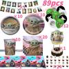 Star Waring Yoda Baby Theme Birthday Party Decoration Plate Napkin Cup Balloons Banner for Boys Favor Baby Shower Supplies Gifts