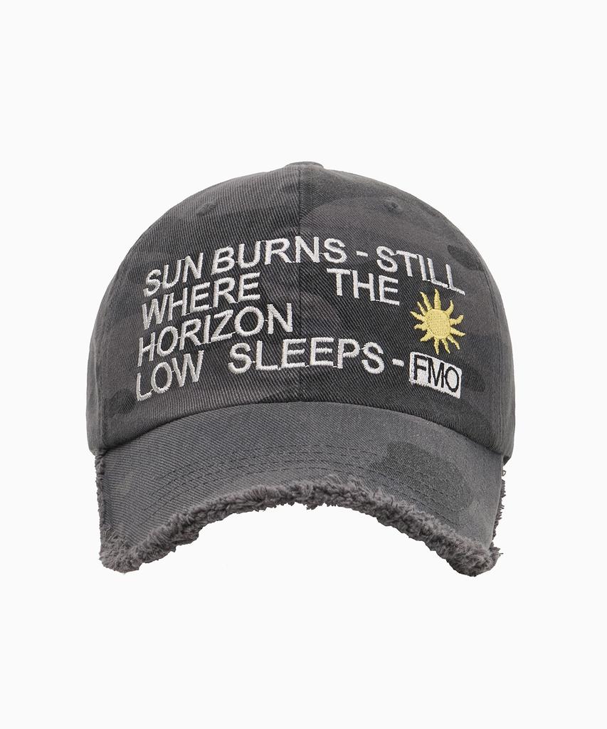 FREEMARIO Horizon Camo Damaged Ball Cap [Black]