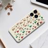 For iPhone 17 Pro Max Case Christmas Tree Gingerbread Pattern Printing Straight Edge TPU Phone Back Cover
