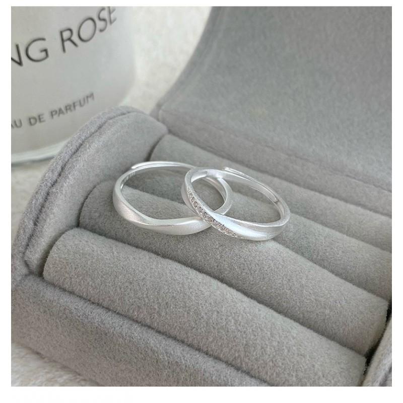 Minimalist Mbius Couple Rings Set Women Men Elegant Matching Fashion Jewelry Gift