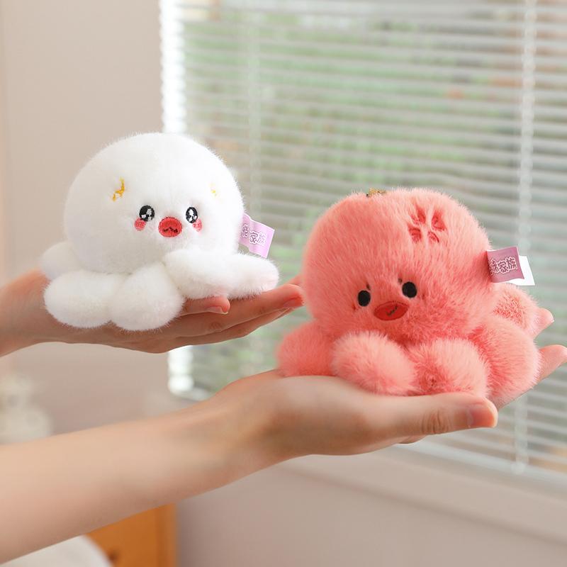 10CM Cute Octopus Plush Pendant Toys Soft Stuffed Sea Animal Doll Kawaii Octopus Keychain Bag Decoration Small Holiday Gifts