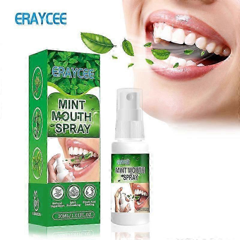 Mint Mouth Spray Mint Breath Mist Spray,Moisturizing Bad Breath Mouth Spray, Bad Breath Treatment Oral Breath Spray with Natural Spearmint