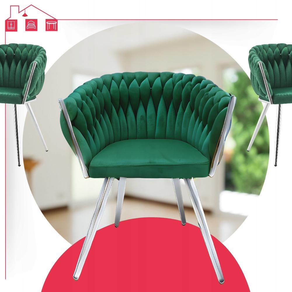 Poltrona decorativa verde Tilo sedia con braccioli velluto Family Meble