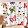 Colorful Butterfly & Polka Dot Shower Curtain - Playful Design, 12 Hooks, Vibrant Butterflies on White, Polyester, Easy to Clean