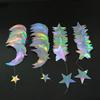 Cheerland Moon Star Garlands Iridescent Party Decoraions Hanging Moon Birthday Decoration Celestial Streamers Holographic Star Moon Decorations Alien