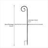 TEMU Rustproof Wrought Iron Shepherd's Double Hook Garden Bracket for Courtyard Lawn.