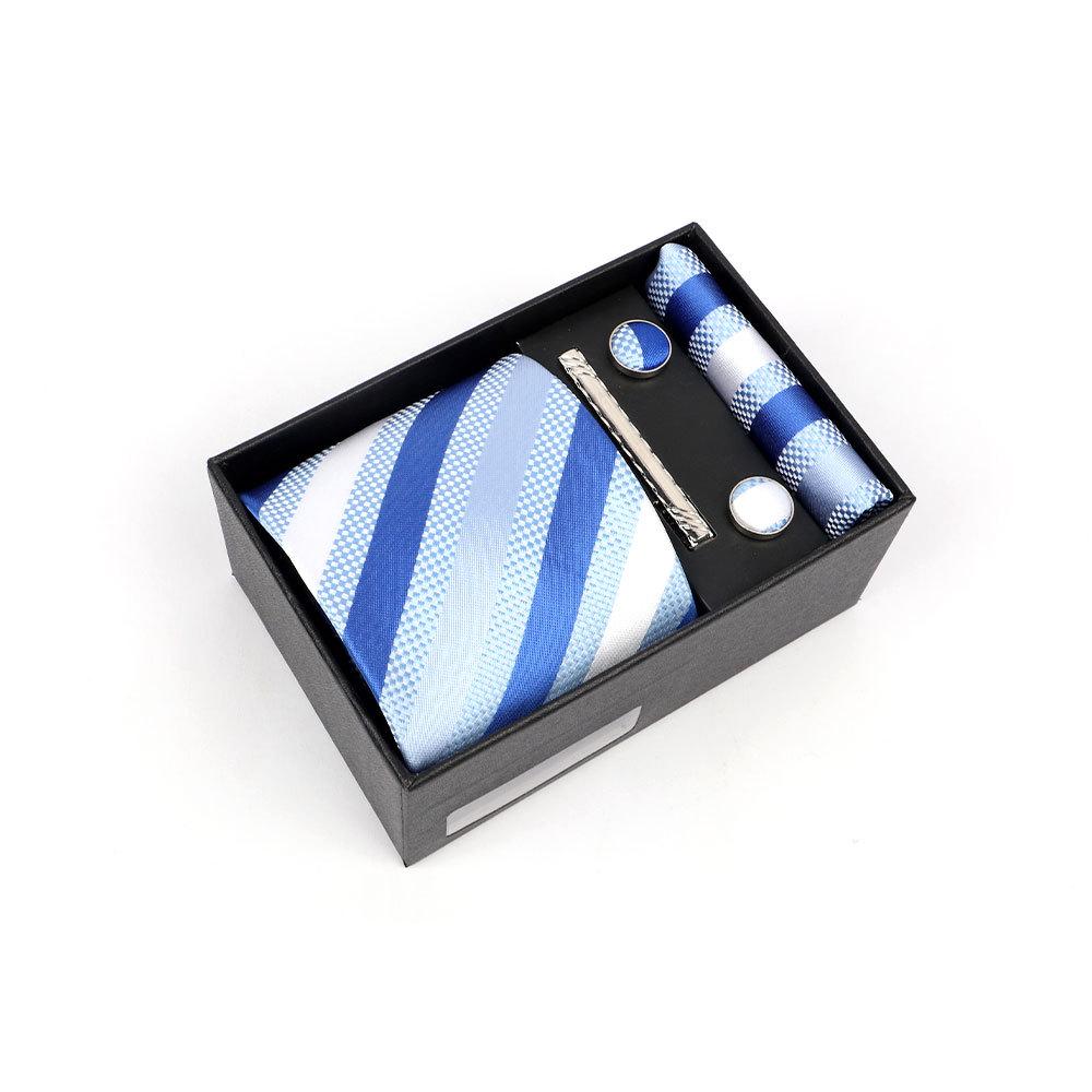 Luxury Men's Tie Gift Box with High-End Jacquard Embroidery