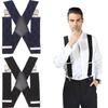 Wide Men 5cm Heavy Duty X Shape Braces Elastic Suspenders Trouser Clips Durable