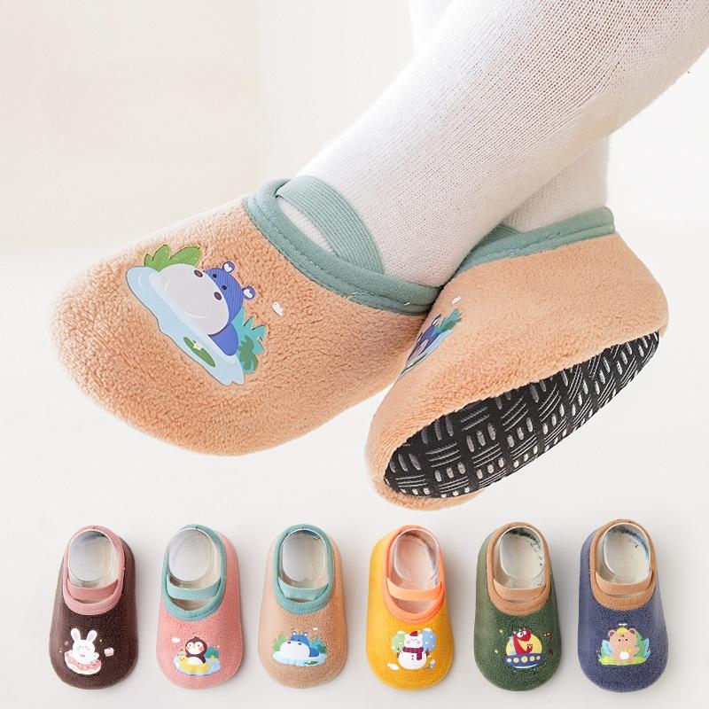BabyThick Floor Socks for Children In Autumn and Winter Anti-slip and Cool In Winter Newborn Indoor Walking Shoes with Non-slip Soft Soles Sock Cover