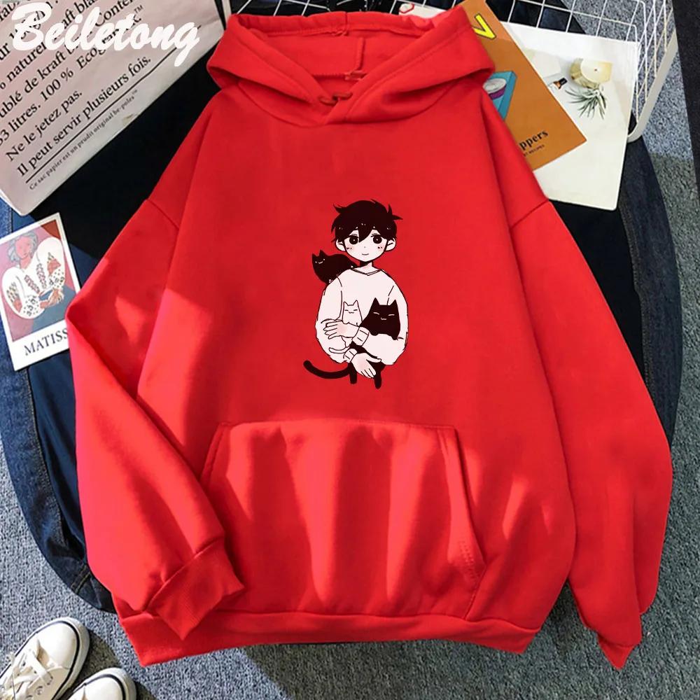 OMORI Sunny and Mewo Hoodies Kawaii Woman Pullovers Hoodie Merch  Winter Long Slevee Sweatshirt Pullover Tracksuit Cloth