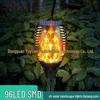 Solar RGB Flame Light, Waterproof Outdoor Lawn Lamp with 96 LED and 20 LED Options