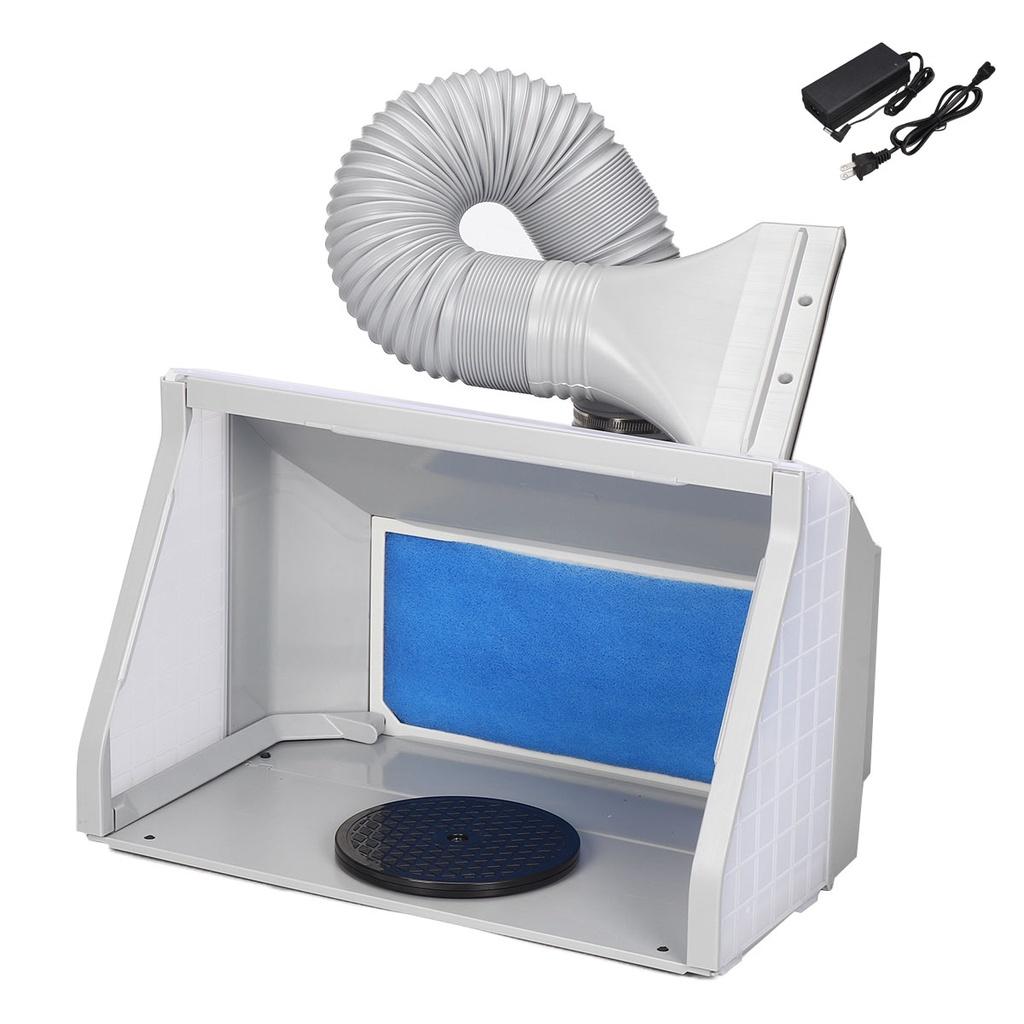 100-240V Spray Extractor Set Exhaust Filter LED Light Adjustable Switch Model Crafts Paint Kit Airbrush Spray Paint Booth Kit