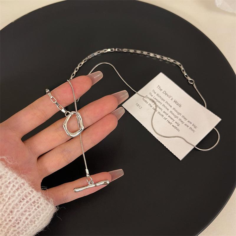 Trendy High-End Schnallenkette für Damen: Schickes Herbst/Winter Accessoire, Einzigartige Lange Pullover Kette A52