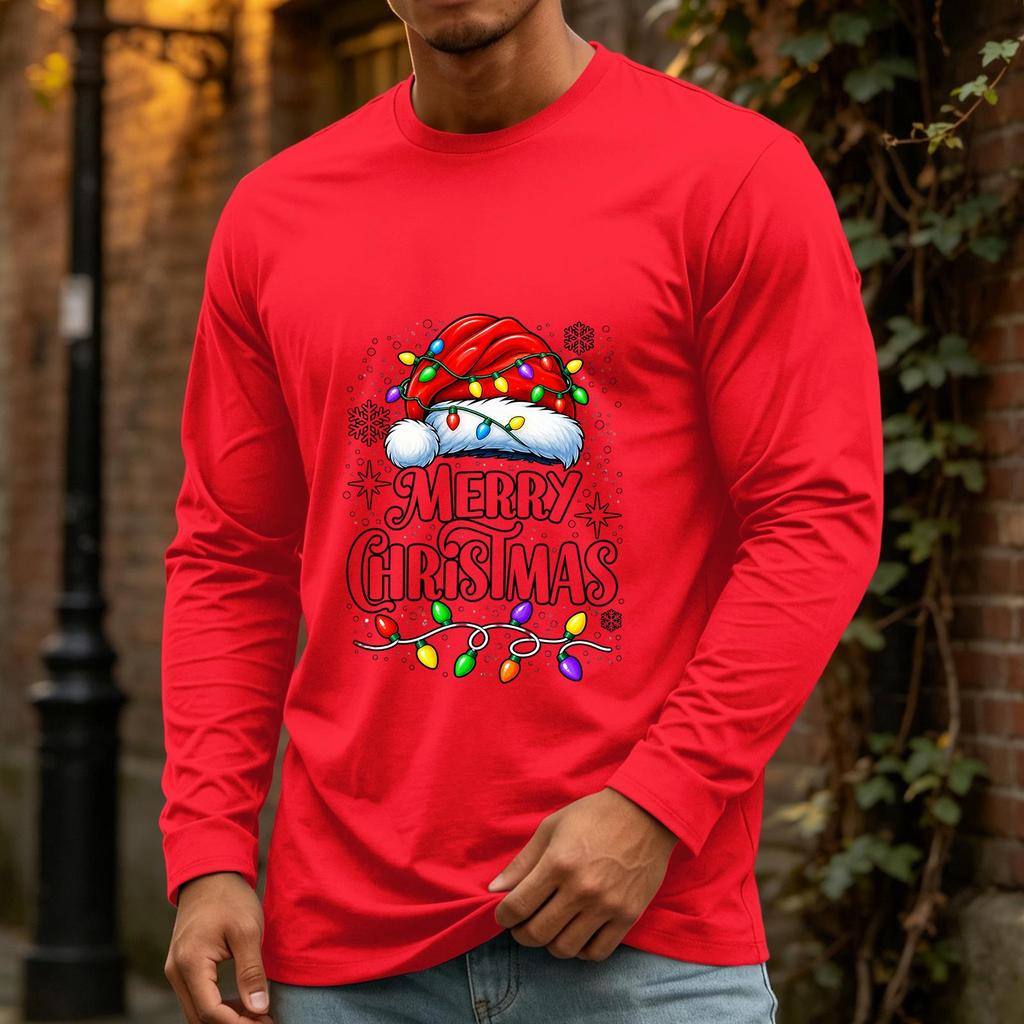 Men's Christmas Casual Long Sleeve Neck Top