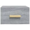 Wall Mounted Nightstand Gray Sonoma 35 x 35 x 20 cm
