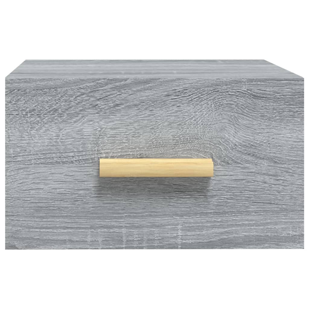 Wall Mounted Nightstand Gray Sonoma 35 x 35 x 20 cm