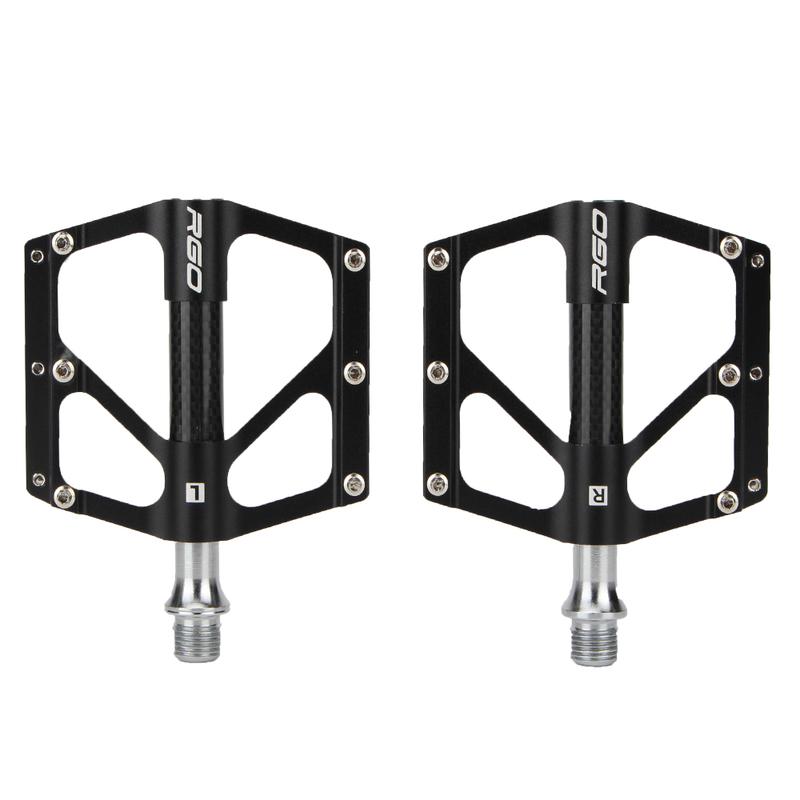 RGO Carbon Fiber Pedal Road Bicycle Pedal 3 Bearing Aluminum Alloy Anti-skid Mountain Bicycle Pedal Bicycle Accessories