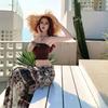 Lazy Vacation Style~ Spice Girl Tube Top Sling Vest Summer Sexy Irregular Half Skirt Two-piece Travel Wear