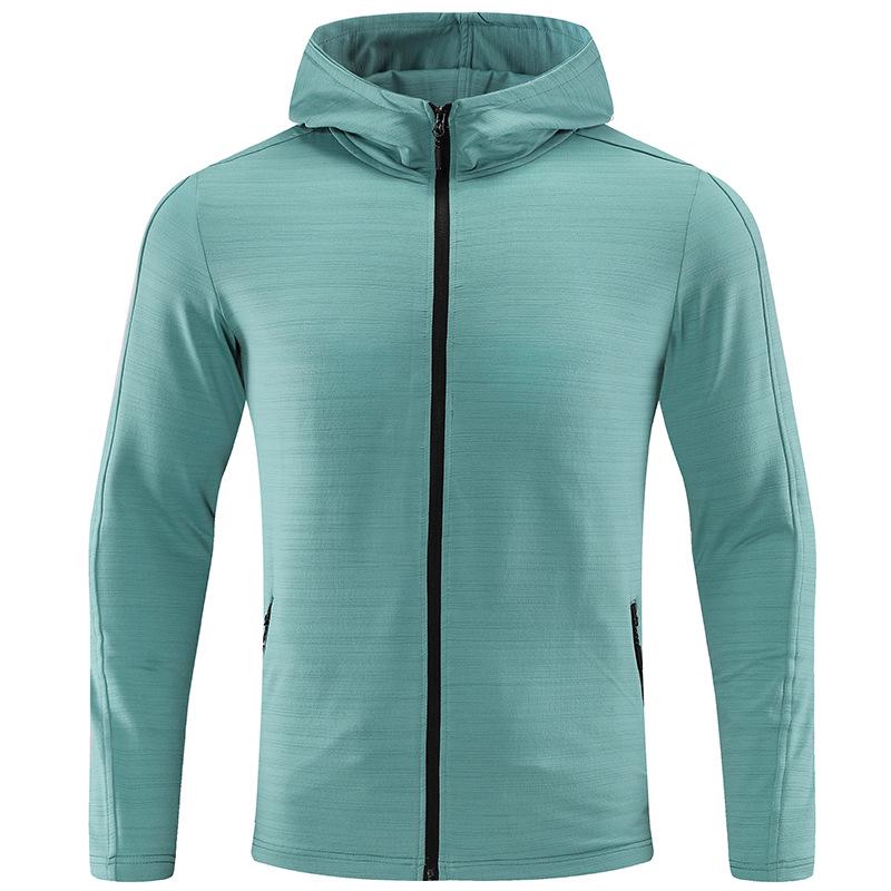 Men’s Quick-Dry Hooded Fleece Jacket for Running and Fitness