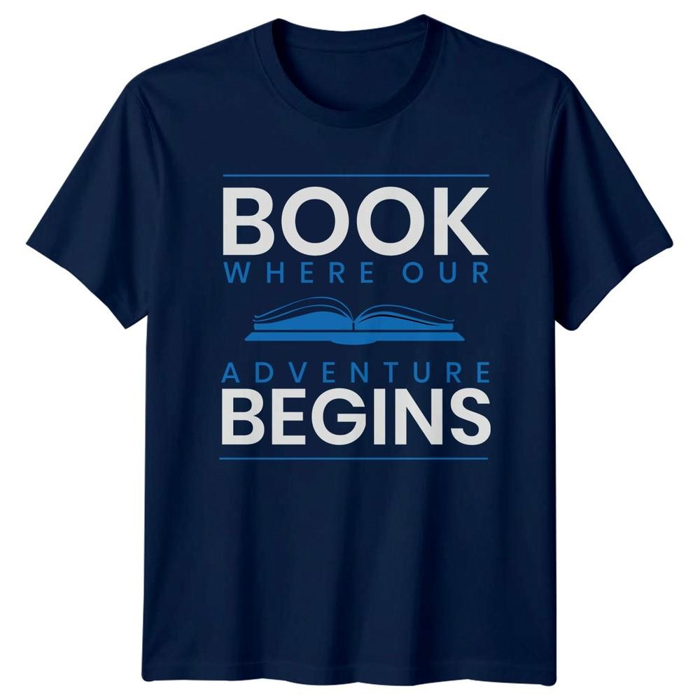 Book Where Our Adventure Begins TShirt Book Lovers Reading Birthday Gift