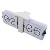 Big Flip Clock Smooth Surface Easy To Read Knob Adjustment Automatic Flip Clock for Bedroom Living Room 24Hour White PT