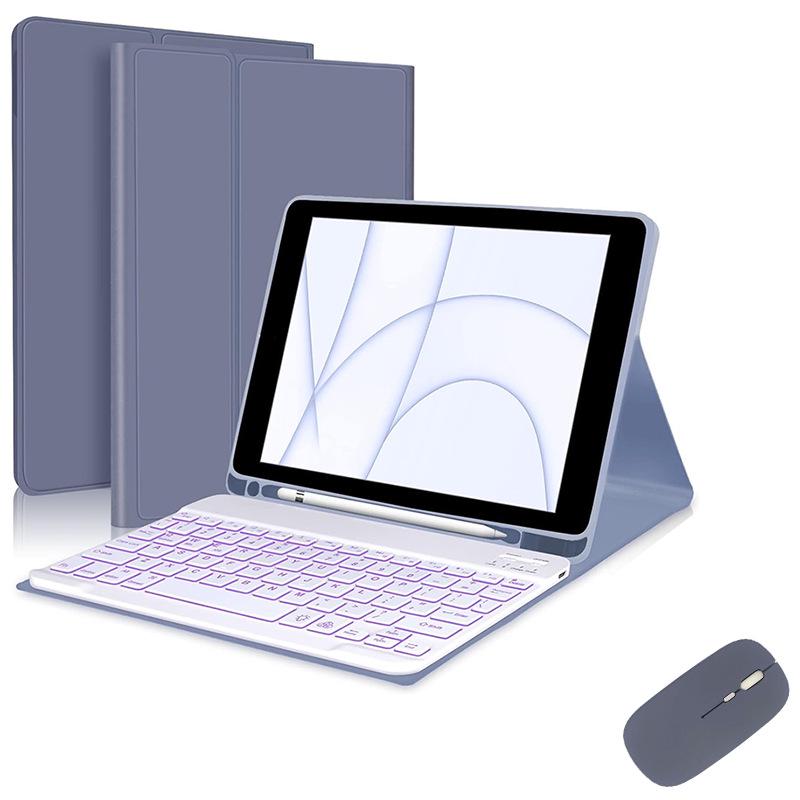 Compatible Samsung S10 FE+ Backlit Bluetooth Keyboard Protective Case, 13.1 Inch Galaxy Leather Case with Mouse