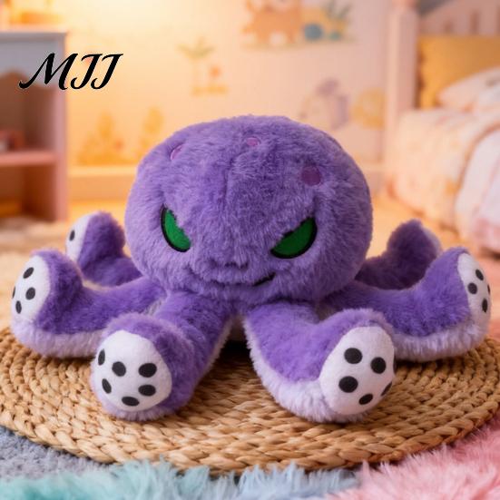 Kids Animal Plushie Devil Octopus Plush Toy, Soft Stuffed Dark Doll Decor, Toy Eight Tentacle Sea Pillow, Gift for Halloween Christmas Birthday