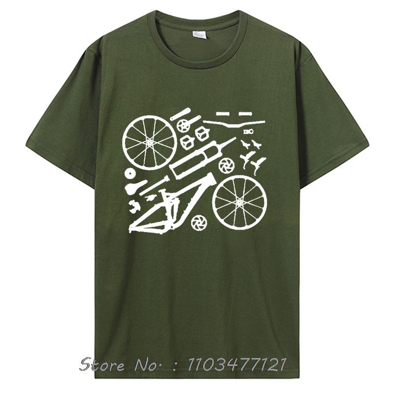 Neues Enduro Mountainbike Mtb Teile T-Shirt Ohne Etikett Baumwoll-T-Shirt Grafik Baumwoll-Tees Herrenbekleidung lustiges Übergroßes T-Shirt