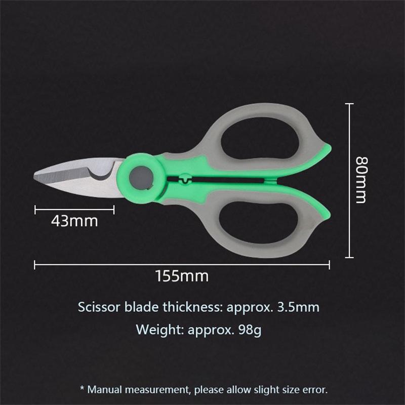Stainless Steel Blade Straight Head Electrician Tools PP TPR Handle Wire Iron Fish Line Cable Scissor Household Multitool Cutter