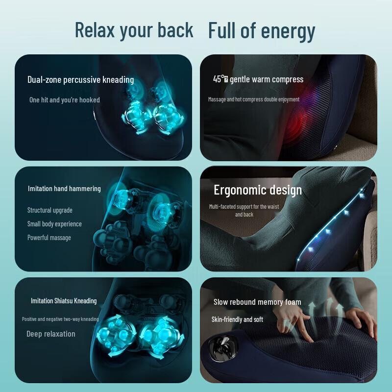 Philips Lumbar and Back Massager Cushion