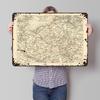 Vintage Map Mecklenburg Tinplate Poster Custom Wall Art Vintage Metal Signs Retro Tin Plaque for Room Decoration Bar Accessories
