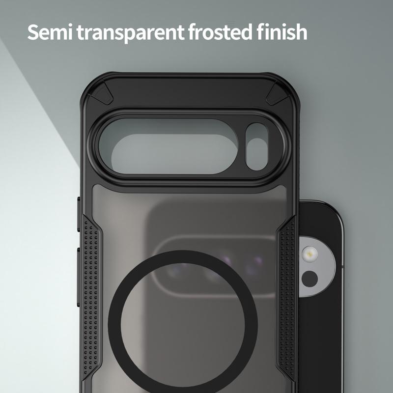 For Google Pixel 10 Pro XL 10 Pro Case Magnetic Semi-translucent Matte PC+ Soft TPU Edge Camera Lens Protection Cover