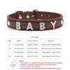 Bling Rhinestone Puppy Dog Collars Personalized Small Dogs Cat Chihuahua Collar Custom Necklace Free Name Charms Pet Accessories